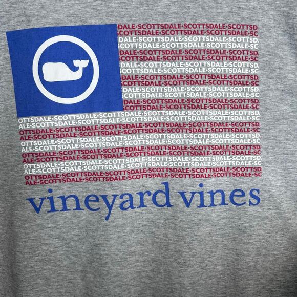 Vineyard Vines 100% Cotton Long Sleeve Shirt in Gray Signature Whale Men's Large - Picture 5 of 7